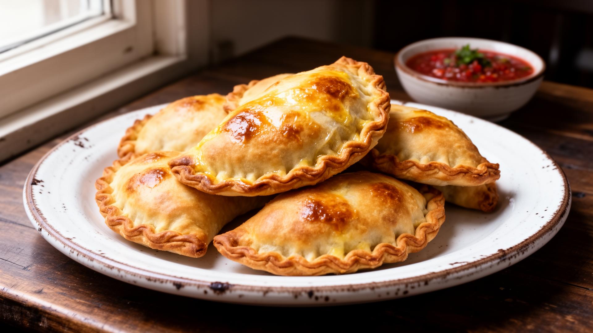Golden empanadas fresh from the oven